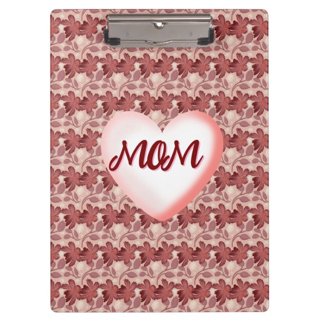 Pranchetas Presente floral personalizado para a Mamãe (Frente)