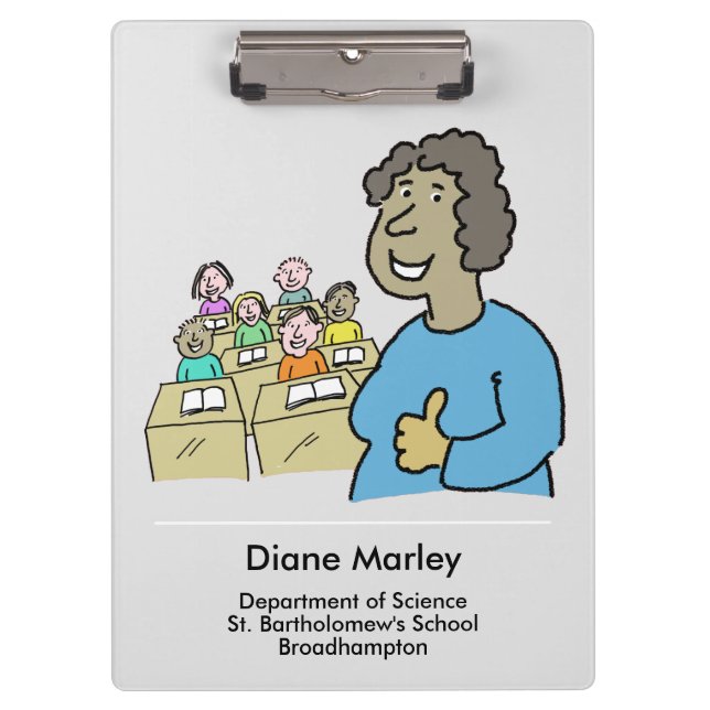 Pranchetas Presente para uma professora negra. Professora (Frente)