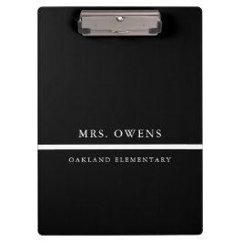 Pranchetas Presente profissional preto e branco simples