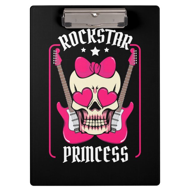 Pranchetas Presente Xmas | Rockstar Princess Skull (Frente)