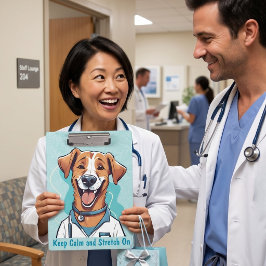 Pranchetas Presentes de Cachorro Fofo para Médicos Fisioterap
