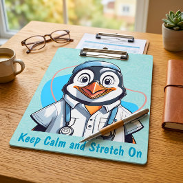 Pranchetas Presentes de Pinguim Fofo para Fisioterapeutas Méd