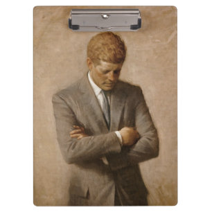 Pranchetas Presidente Americano John Kennedy Retrato Pintado