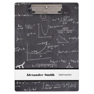 Pranchetas Preto com professor de matemática de equações bran