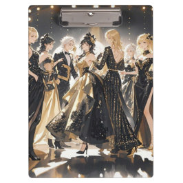 Pranchetas Preto e ouro, luxo rico, estilo Moulin Rouge