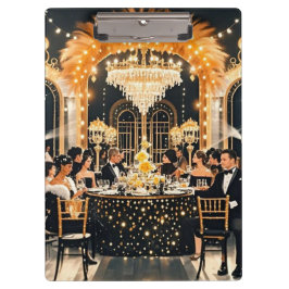 Pranchetas Preto e ouro, luxo rico, estilo Moulin Rouge