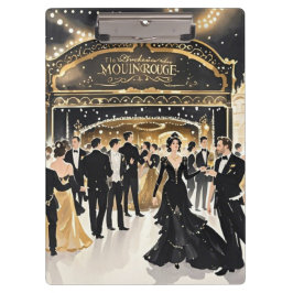 Pranchetas Preto e ouro, luxo rico, estilo Moulin Rouge