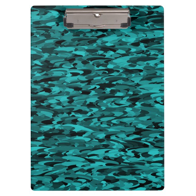Pranchetas Preto-Teal do Padrão abstrato (Frente)