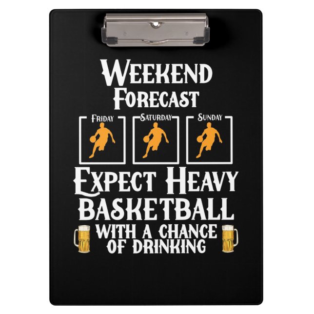 Pranchetas Previsão De Fim De Semana De Basquete E Cerveja (Frente)