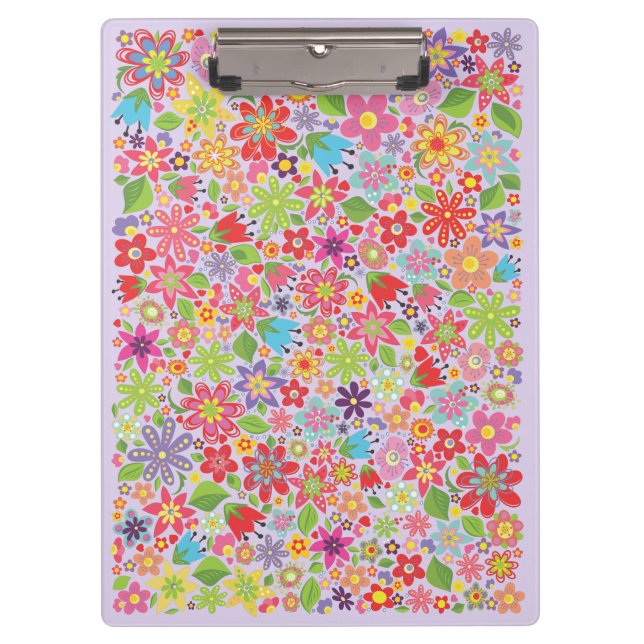 Pranchetas Primavera Floral Bright Flower Office Papers (Frente)