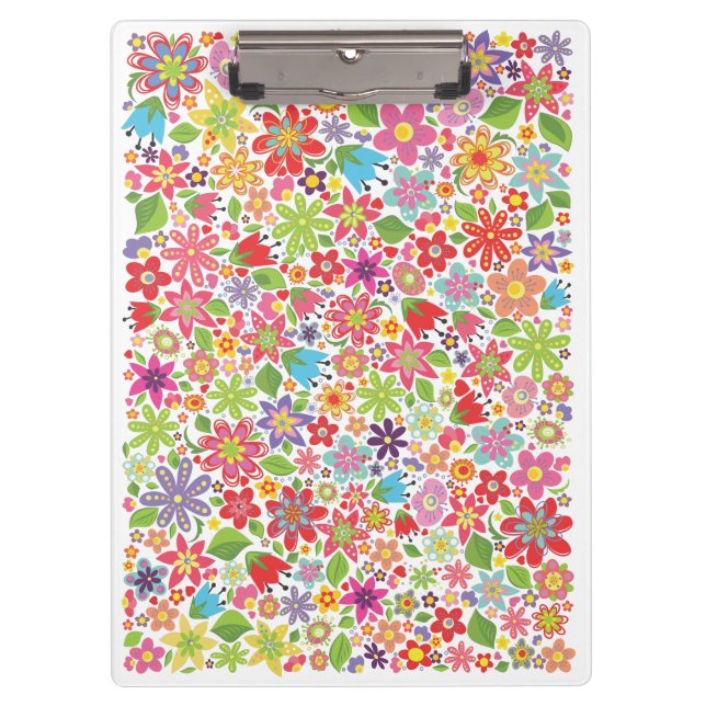 Pranchetas Primavera Floral Bright Flower Office Papers (Frente)
