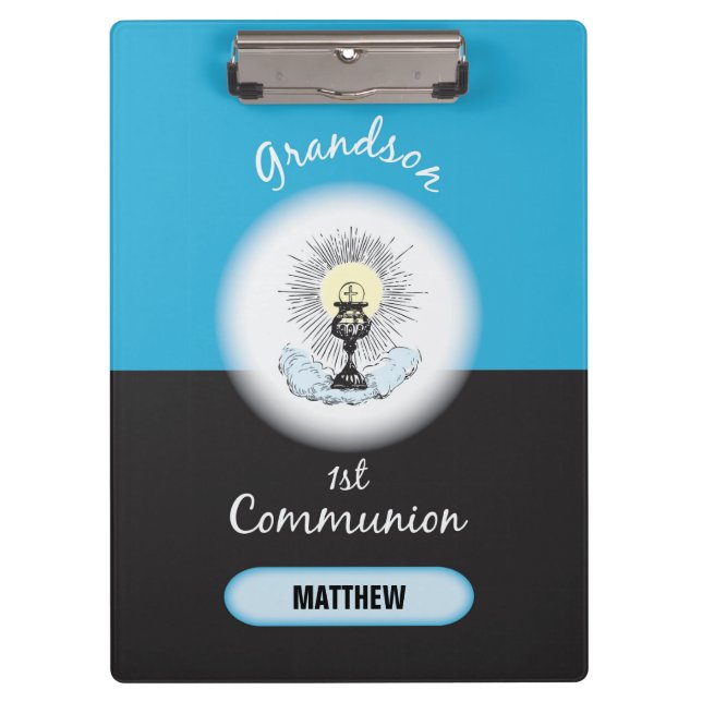 Pranchetas Primeira Comunhão, Taça Azul (Frente)