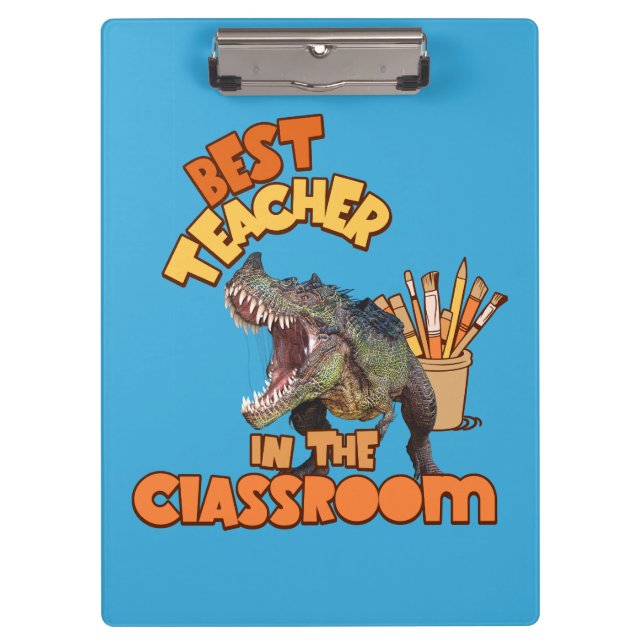 Pranchetas Professor de Arte de Dinossauro Engraçado Sala de  (Frente)