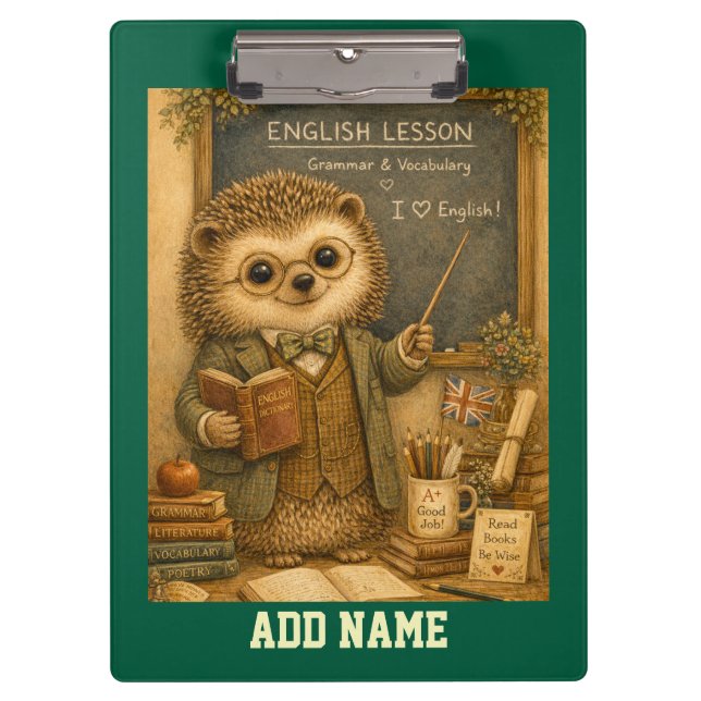 Pranchetas Professor de Inglês Ourico Vintage (Frente)