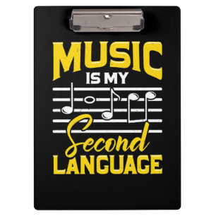 Pranchetas Professora Música É Meu Segundo Idioma