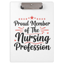 Pranchetas  Proud Member Nursing Artistic Personalized Gift
