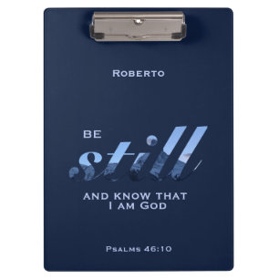 Pranchetas Psalms 46:10 Verse Be Continua a ser o nome da adi