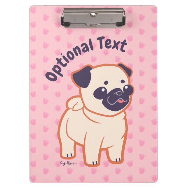 Pranchetas Pug de Kawaii (Frente)