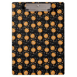 Pranchetas Pumpkin Candy Pail Trick Ou Tratar Padrão Laranja