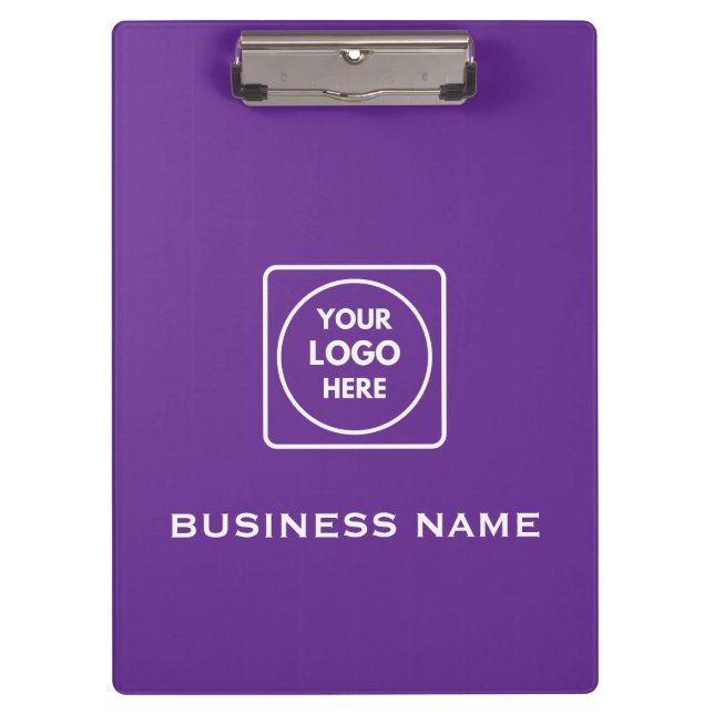 Pranchetas Purple Business Logo Pro clipboard (Frente)