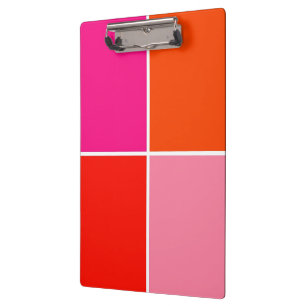 Pranchetas Quadrados cor-de-rosa e laranja
