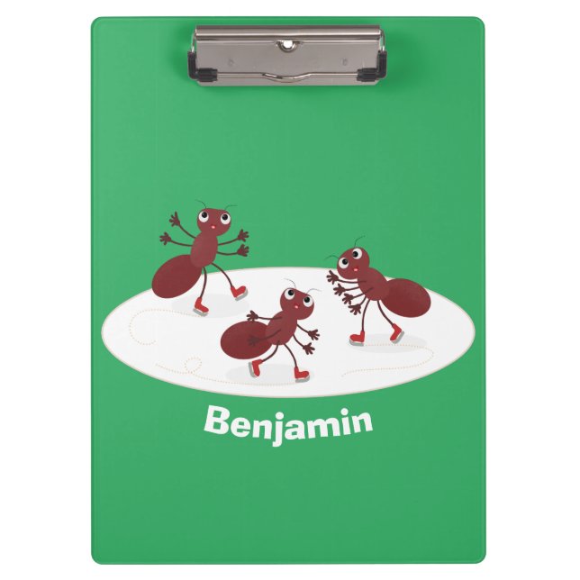 Pranchetas Quadrinhos de gelo de formigas vermelhas felizes (Frente)