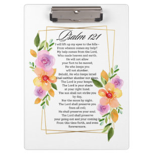 Pranchetas Quadro Geométrico Floral Psalm 121
