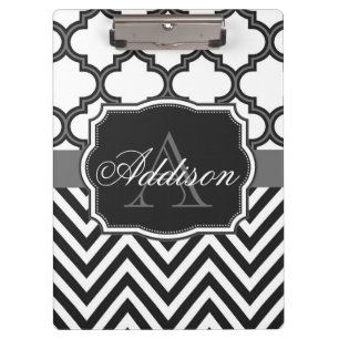 Pranchetas Quatrefoil Chevron Monogram