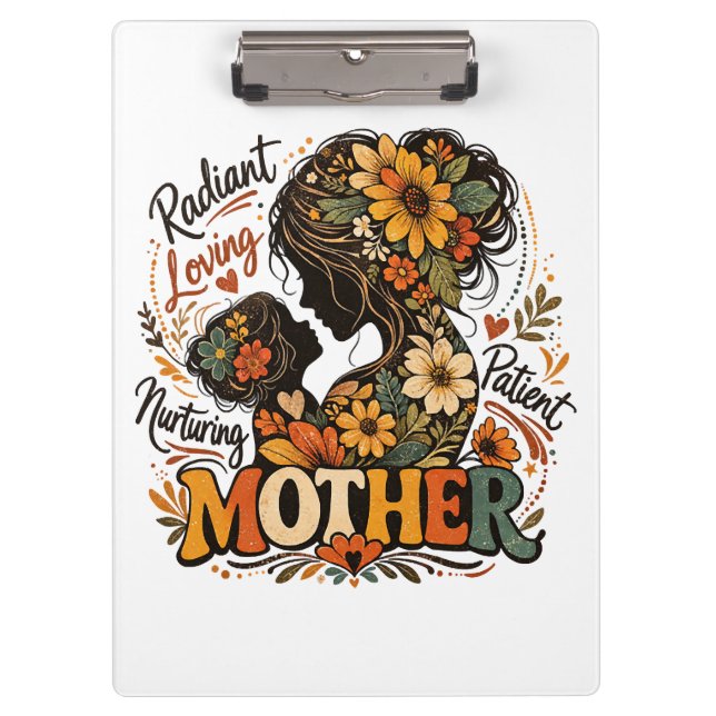 Pranchetas Radiant Loving Nurturing Mother day (Frente)