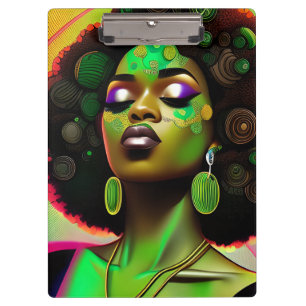 Pranchetas Rainha negra melanina Mulher americana