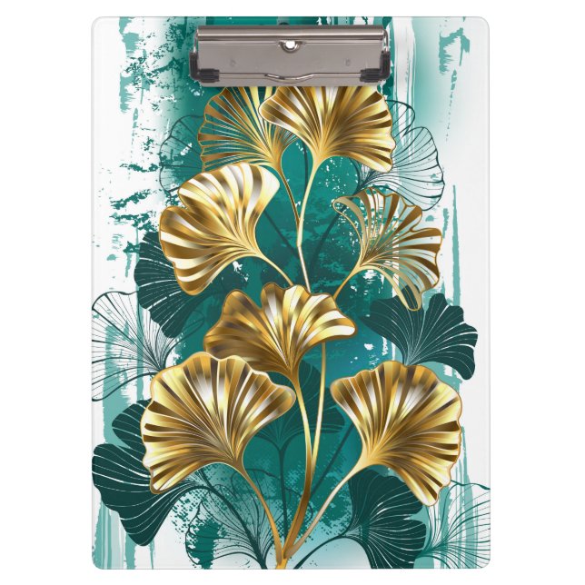 Pranchetas Ramificação com Ouro deixa Ginko Biloba (Frente)