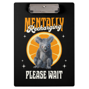 Pranchetas Recarregando Mentalmente, Por Favor Aguarde Coala