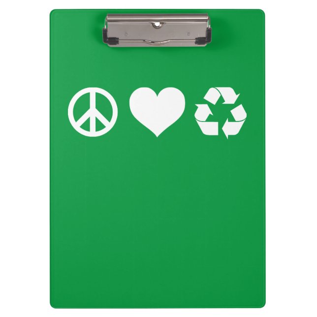 Pranchetas Reciclar Peace Love (Frente)