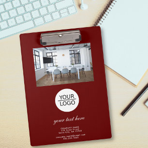 Pranchetas Red Add your Logo Custom Text Promotion Photo