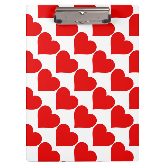 Pranchetas Red Heart Shape Love Classic Simple Minimalism (Frente)