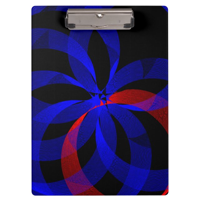 Pranchetas Red Revolving Accent Geometric Clipboard (Frente)