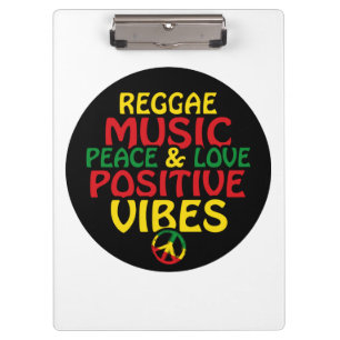 Pranchetas Reggae design com aspas positivas e sinalizador re