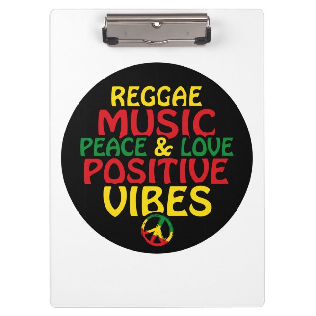 Pranchetas Reggae design com aspas positivas e sinalizador re (Frente)