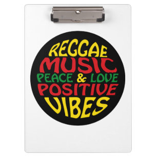 Pranchetas Reggae design com declarações e citações positivas