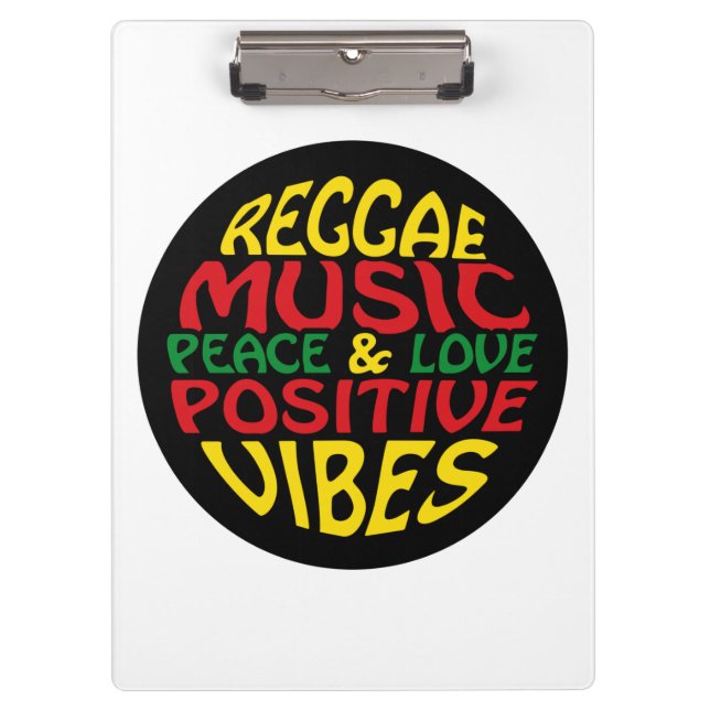 Pranchetas Reggae design com declarações e citações positivas (Frente)