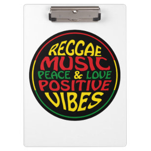 Pranchetas Reggae Music com afirmações e citações positivas