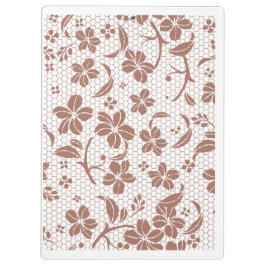 Pranchetas "Renda Vintage" Estética Floral Capa Dura Espiral