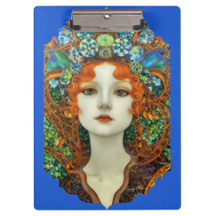 Pranchetas Retrato da Bela Mulher em Estilo de Vidro Estido