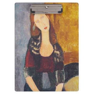 Pranchetas Retrato de Jeanne Hebuterne por Amedeo Modigliani