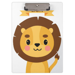 Pranchetas Retrato Lion Cute Lion
