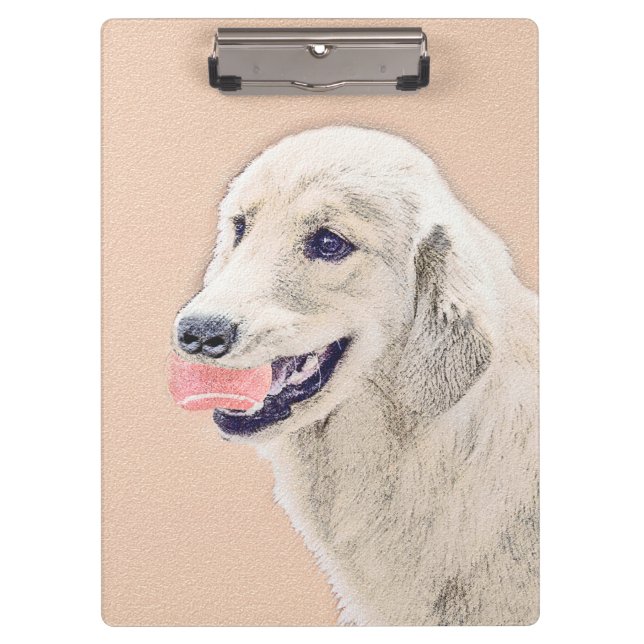 Pranchetas Retriever ouro com pintura de cachorro de Tênis (Frente)