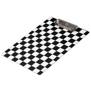 Pranchetas Retro geométrico em preto e branco dos quadrados v