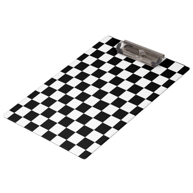 Pranchetas Retro geométrico em preto e branco dos quadrados v (Inclinado)