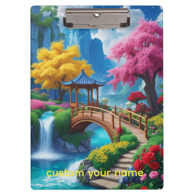 Pranchetas “Rio de Pensamentos – Paisagem de Fantasia Turques (Frente)