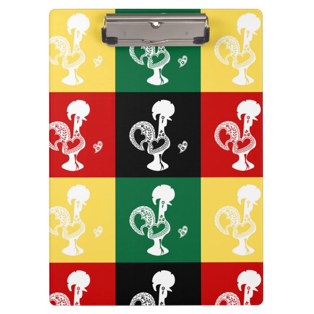 Pranchetas Rooster Português do Padrão Colorido de Barcelona (Frente)